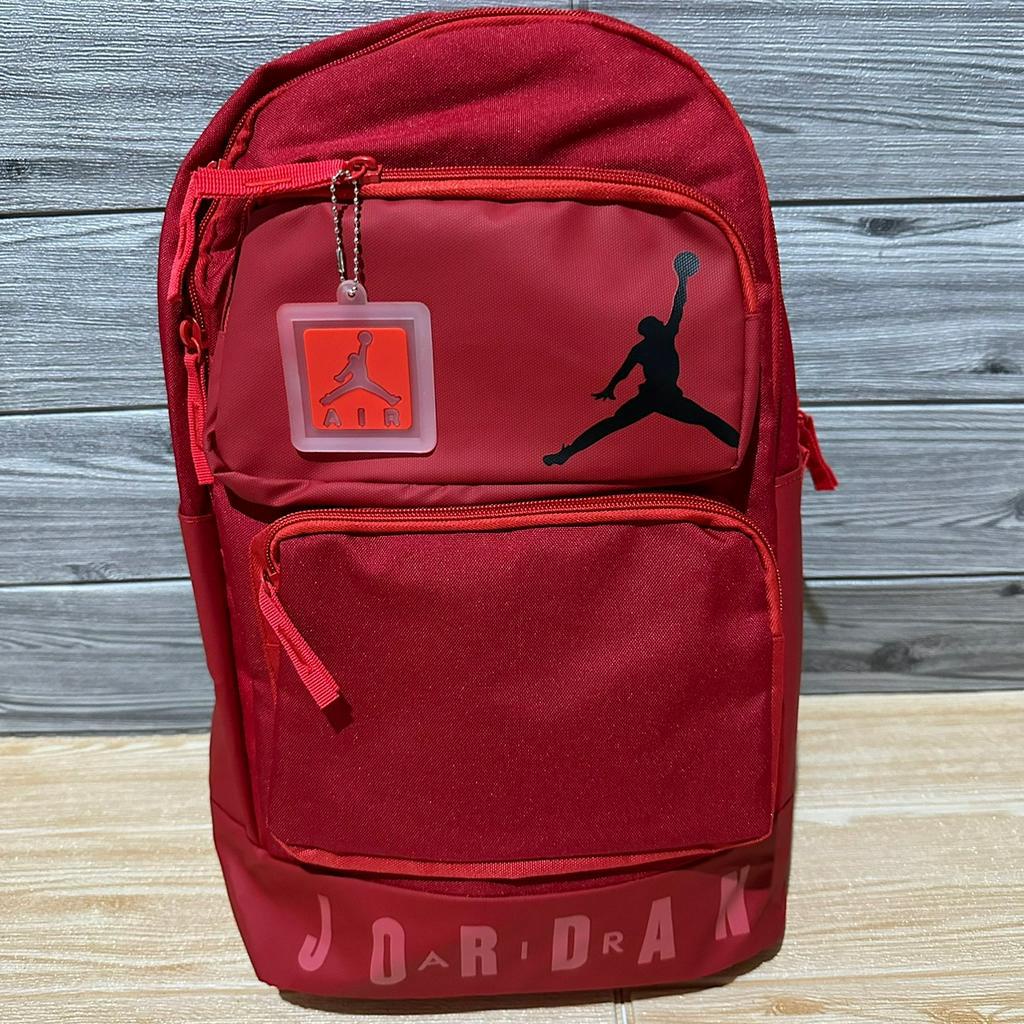 TAS RANSEL AIR JORDAN RETRO ESSENTIAL AGV ORIGINAL ABSTRACT RED BACKPACK