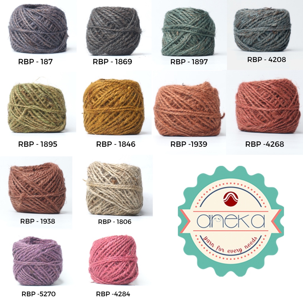 KATALOG - Tali Rami Warna Besar Goni 25 gram 2ply / Jerami / Mendong / Pengikat Packing