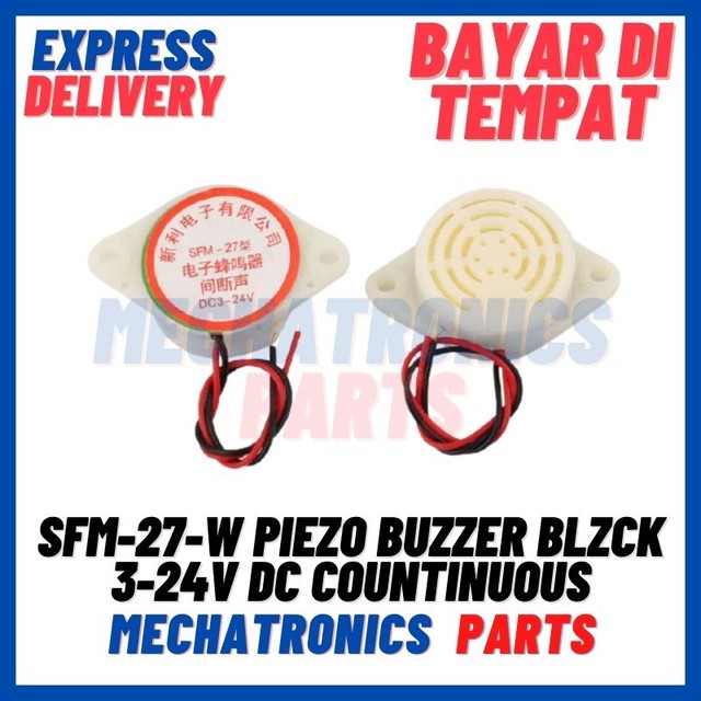 [PAS-9699] SFM-27-W PIEZO ELECTRIC BUZZER BLZCK 3-24V DC COUNTINUOUS