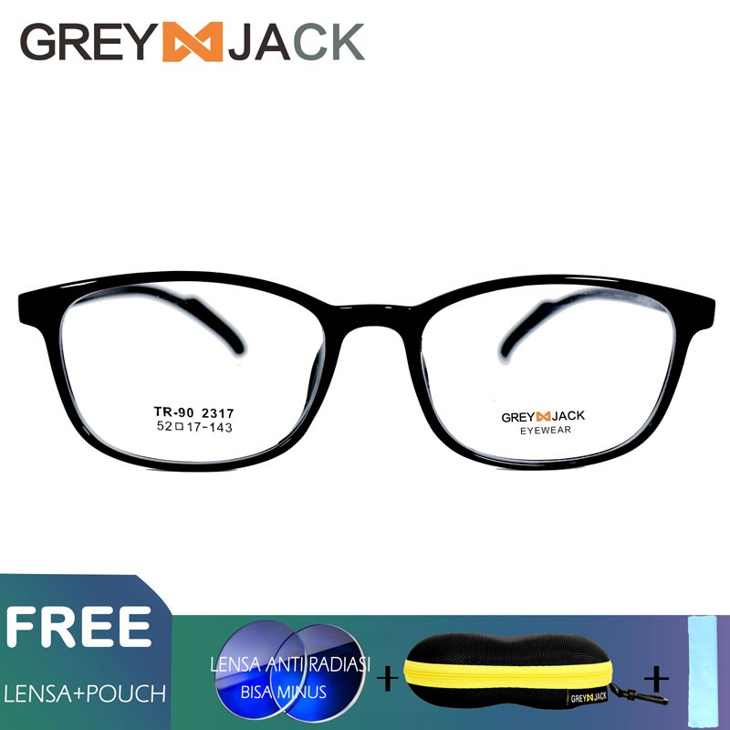 

Grey Jack Frame Kacamata Fashion TR90 Pria & Wanita 2317
