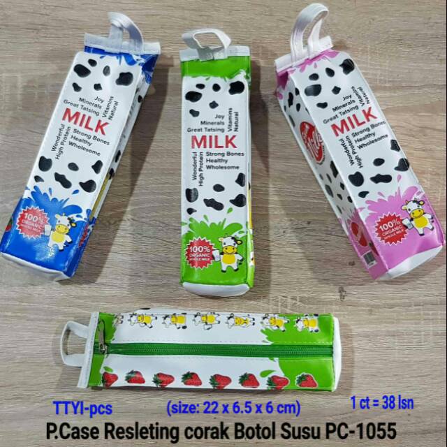 

Kotak Pensil Kain Motif KOTAK SUSU size 20.5x6.5x6 cm