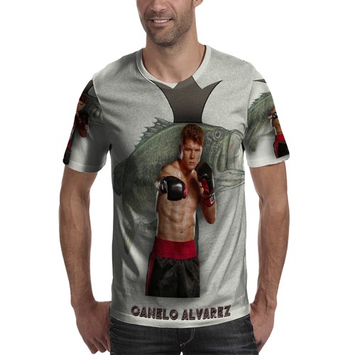 Kaos SAUL CANELO ALVAREZ FIGHT Tshirt Unisex Bahan Polyester Jersey T-SHIRT Fullprint Tees Casual Fa
