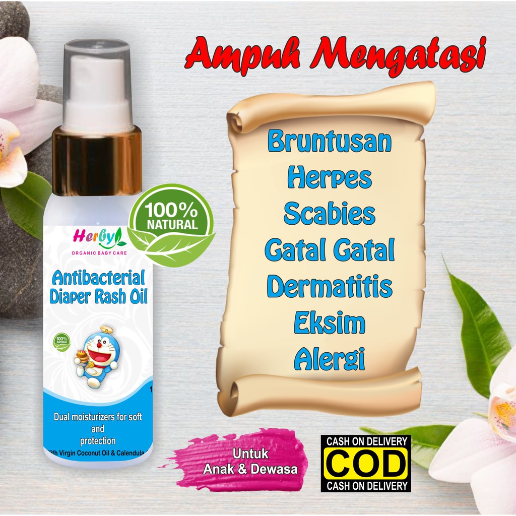 TERLARIS Obat Bruntusan Ruam Pipi Ruam Popok 100% Natural Alami Baby Bayi Anak  Herby Antibacterial