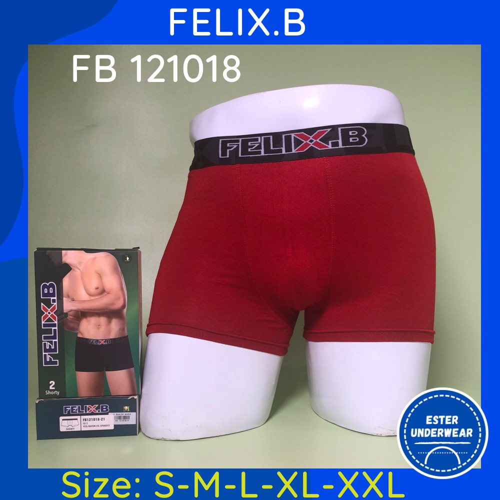 Celana Boxer Pria Felix.B FB 121018 ISI-2 PCS