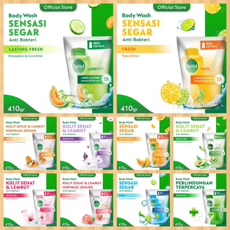 Dettol body wash refill 410ml
