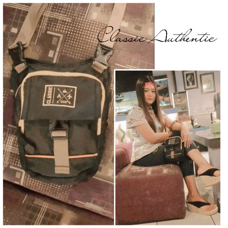 Tas Selempang Pria Wanita Distro Berkualitas model Classic Tas Pinggang Pria
