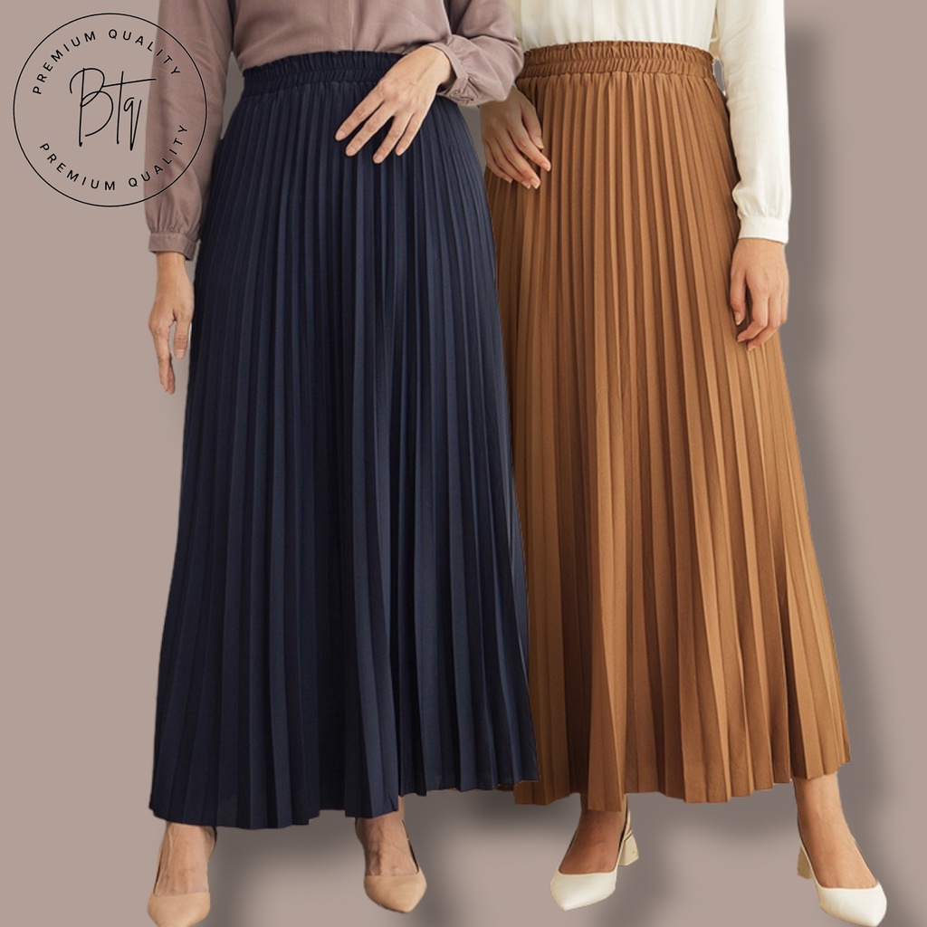 Jual Rok Plisket Premium Jumbo M Fit Xxl 100 Original Shopee Indonesia 4300