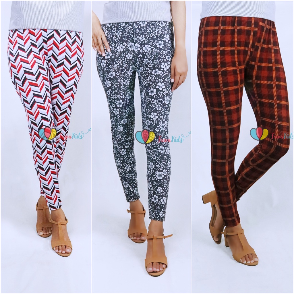 Legging Motif uk Remaja Tanggung fit to M / Celana Ketat Wanita Leging Motif Panjang Perempuan Adem