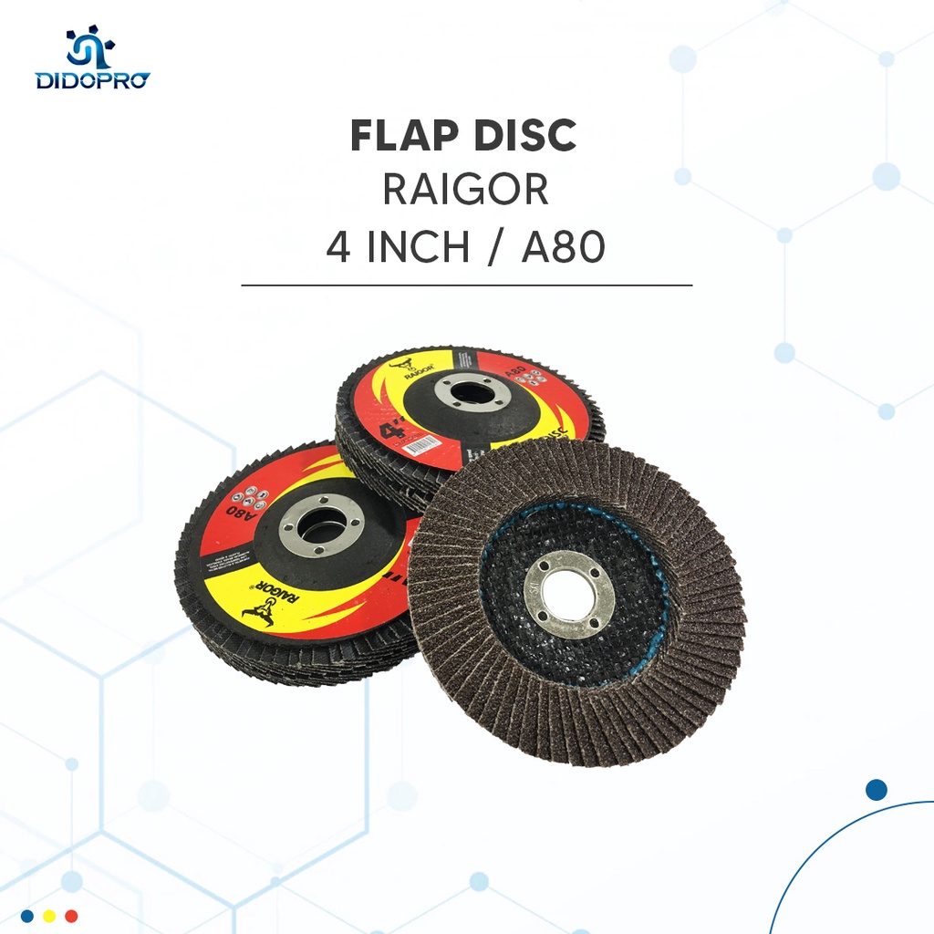 Flap Disc 4 Inch Raigor A60 - A80 - A120 - A240 / Mata Amplas Susun 4&quot;