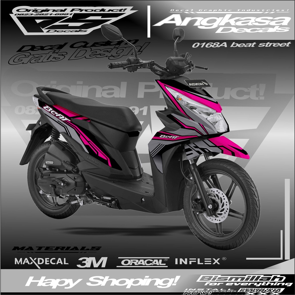 0168A DECALS STIKER FULLBODY CUSTOM MOTOR BEAT STREET 2019