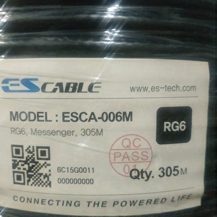 KABEL COAXIAL RG6+kawat gantung