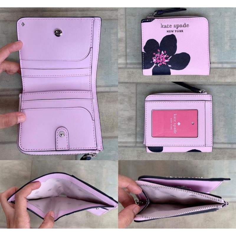 Kate spade small L Zip bifold wallet Cameron grand floral original