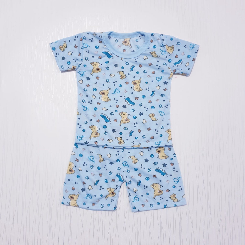 Setelan Anak Motif Gajah 0-12 Bulan Cyandclothing