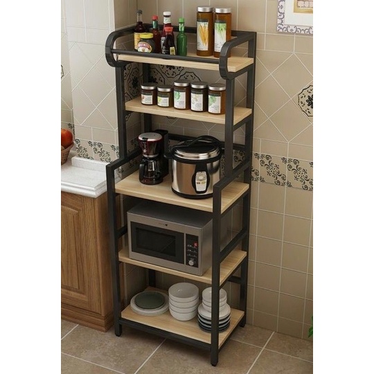 rak dapur/rak oven industrial minimalis modern jati
