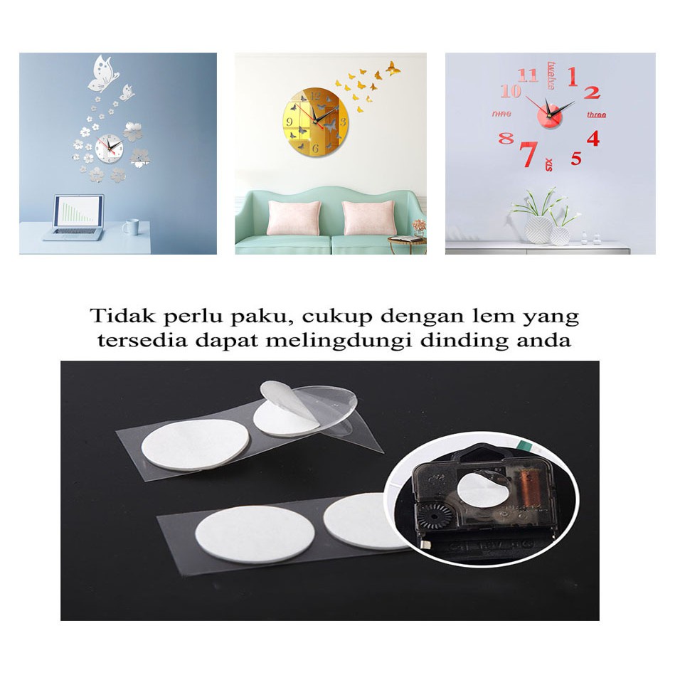 JAM DINDING AESTHETIC MODERN CLOCK TEMPEL 3D  [SWEETSPACE]