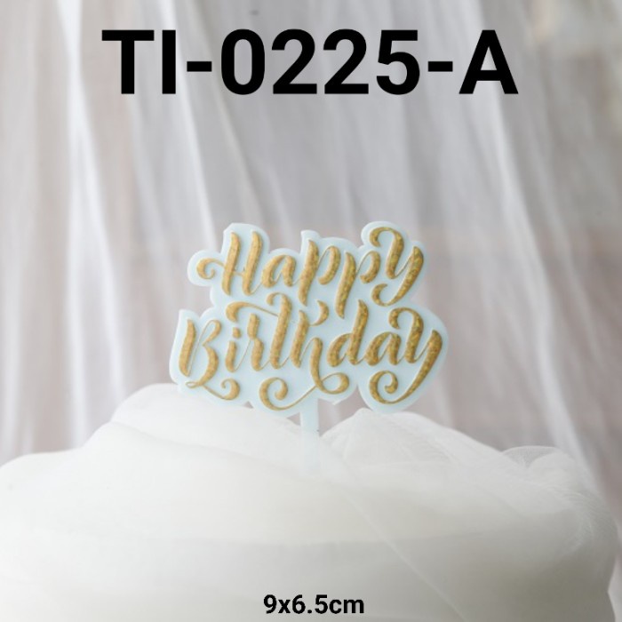 

GR-TI-0225 CAKE TOPPER TULISAN KUE TART HAPPY BIRTHDAY BACKGROUND BIRU GRATIS ONGKIR