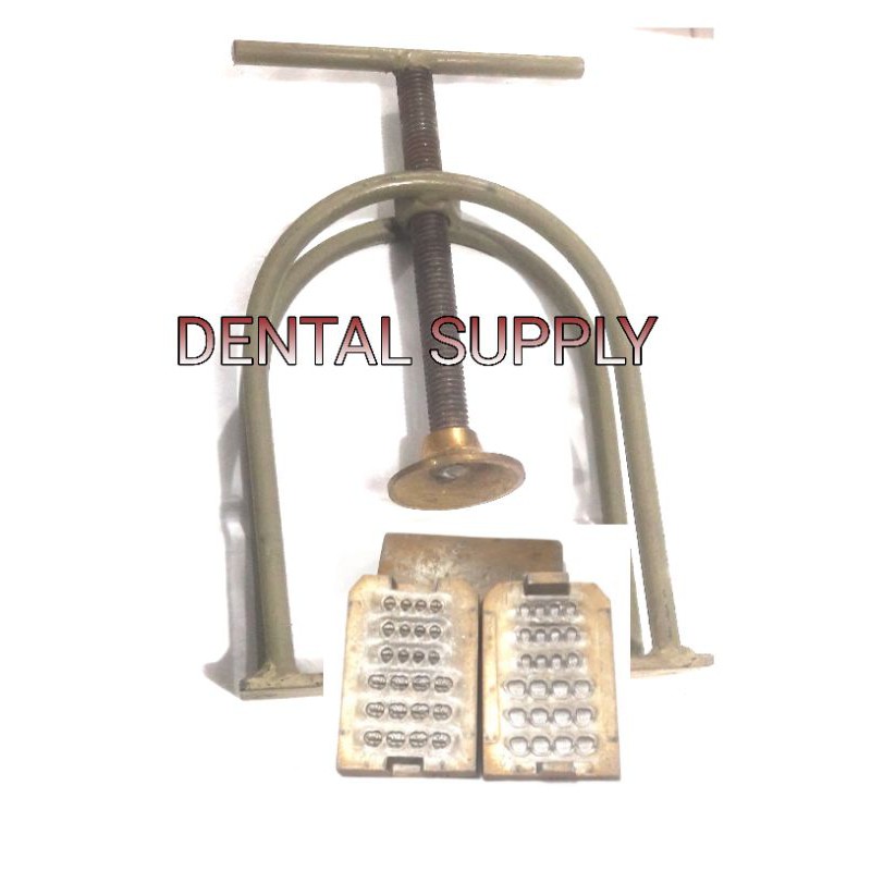 Press Kuningan Besar/Press Kuvet  Dental Lab Dan 2 Pasang Cetakan Giginya