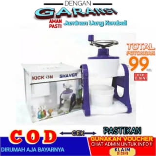 Penyerut Mesin Parut Serutan Alat Penghancur Es Batu Manual Shaver Kick On