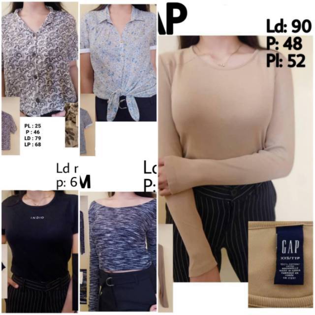 Preloved-HnM/GAP/Kemeja Wanita/Kemeja Pria Kaos Pria/Atasan/Outer/Blouse/Sweater