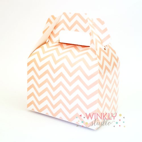 Chevron Mini Gable Box / Kotak Snack Mini Motif ZigZag