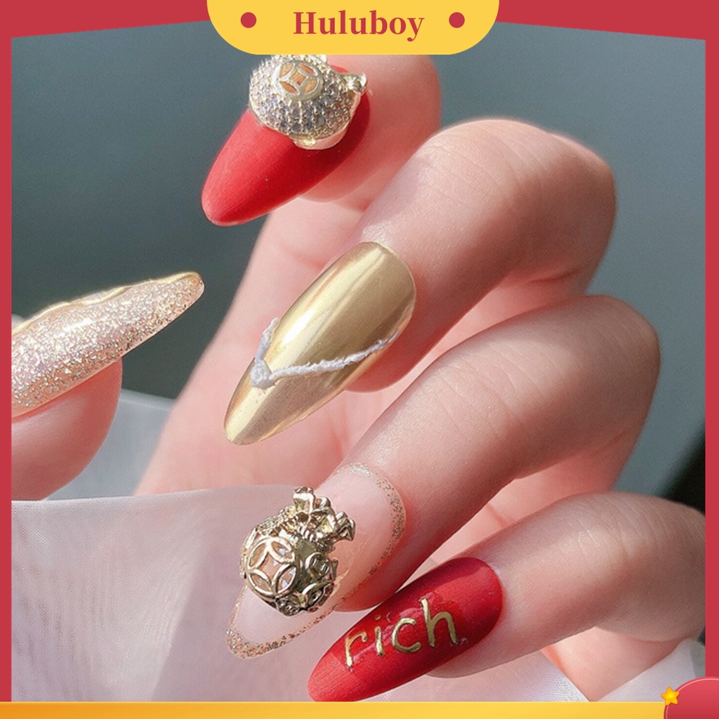 Huluboy Huluboy♡ Perhiasan Aksesoris Dekorasi Kuku Bahan Cubic Zirconia Alloy Untuk Salon