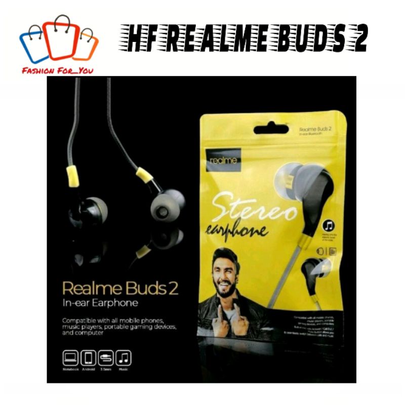 Headset Realme Buds 2 / Buds 2 Plus Rma103 / Rm 103 Stereo Earphone