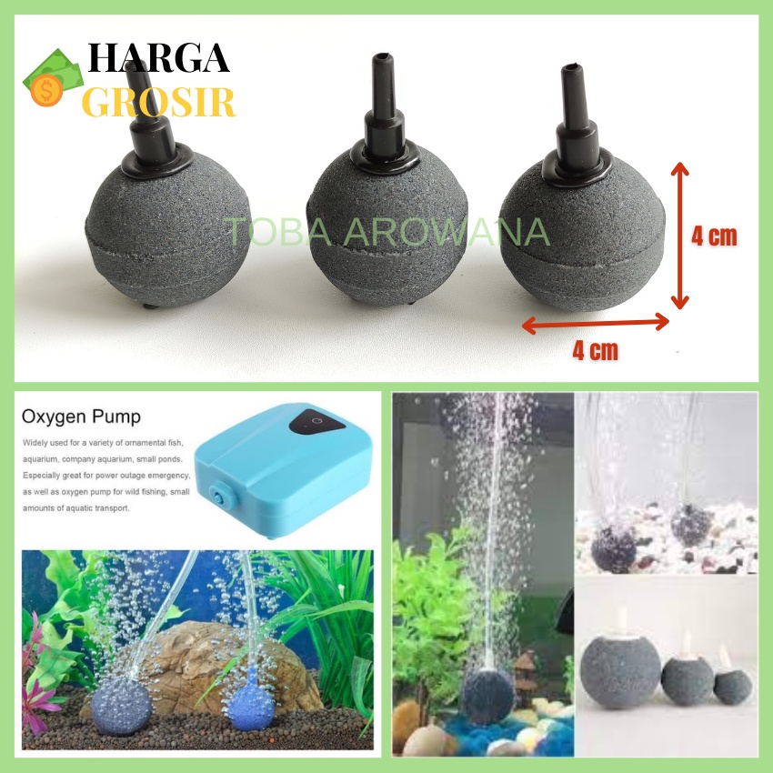 Airstone Batu Gelembung Udara Bakso Aquarium Kolam Ikan