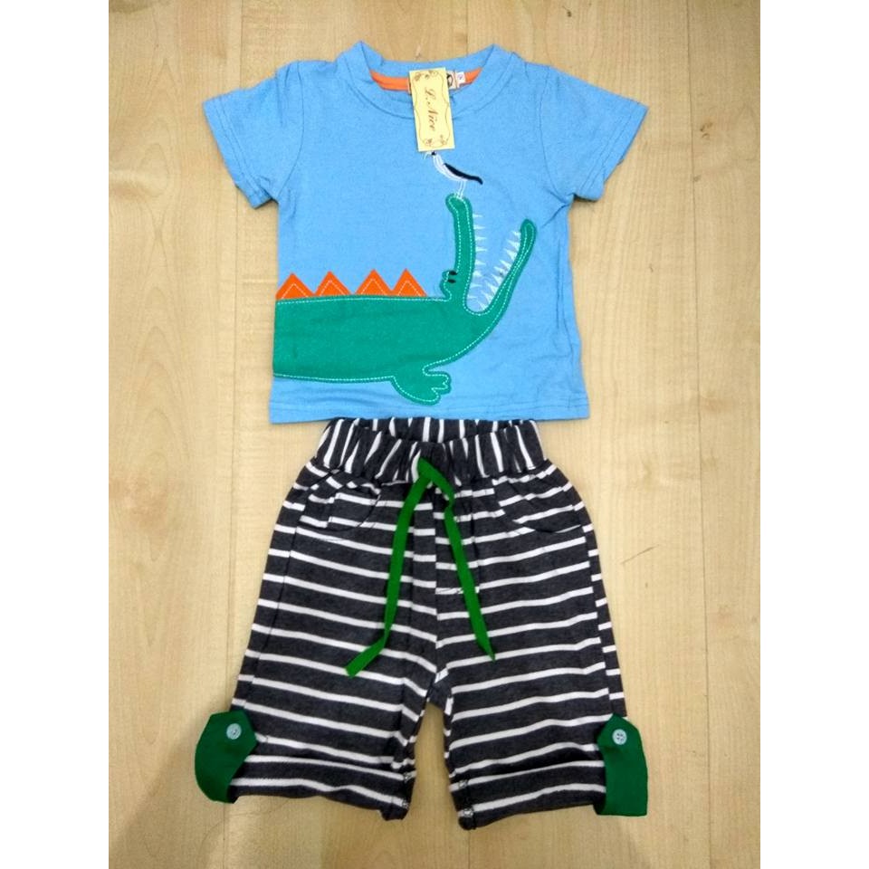 Baju Anak Cowok: LNice 6102 - Blue Crocodile