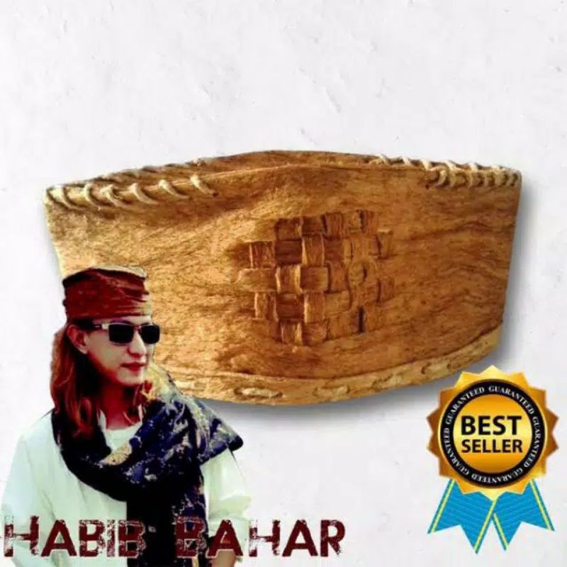 Peci Kopiah Kopeah Kopeyah Songkok kulit kayu habib bahar
