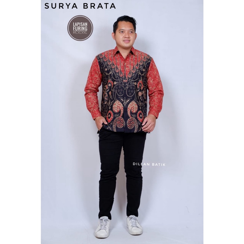 SURYA BRATA DILLAN KEMEJA BATIK PRIA SOLO LENGAN PANJANG PENDEK LAPIS FURING ATASAN PREMIUM MODERN DILLAN SURYA BRATA ADITYA PARANG MAHKOTA BIRU DONGKER AHY GOLD AMARTA ANGGADA ANTASENA ARJUNA BARATAYUDA BASUDEWA BOKOR GRANITAN BUNGA SLARAK CAKRA SENA SM