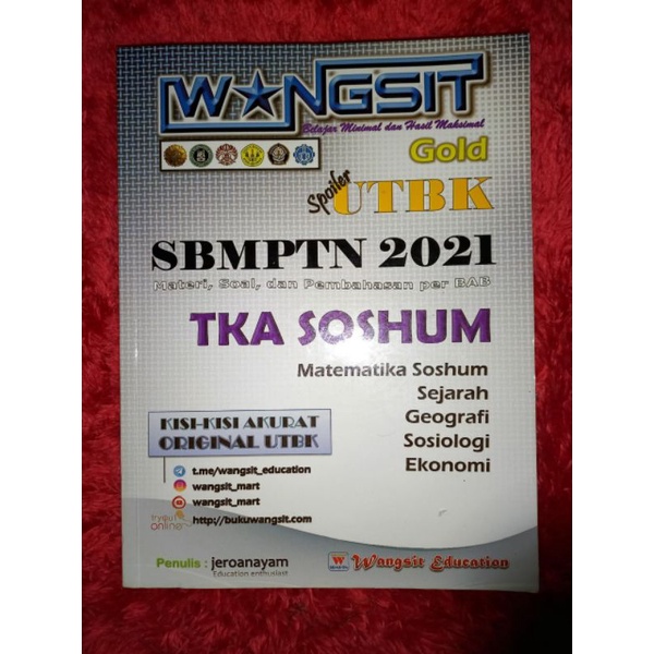 (Pre-loved) Wangsit UTBK TKA Soshum 2021 Gold