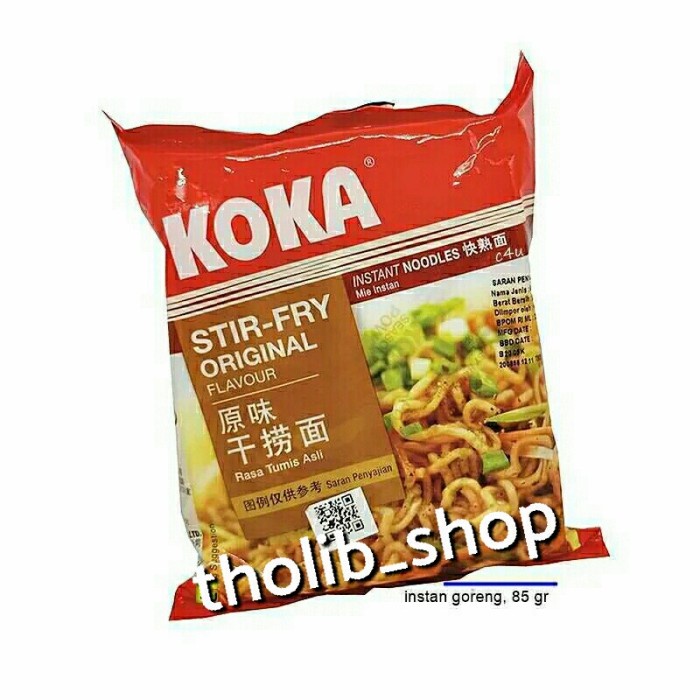 

mie instan koka no msg stir fry original singapura 85gr