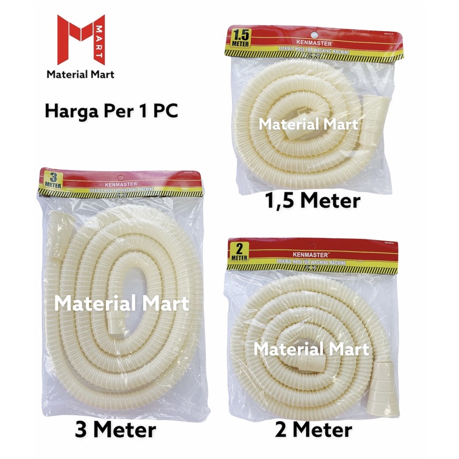 Selang Mesin Cuci 1,5M | Slang Pembuangan Air 2 Meter | Selang 3 Meter | Material Mart