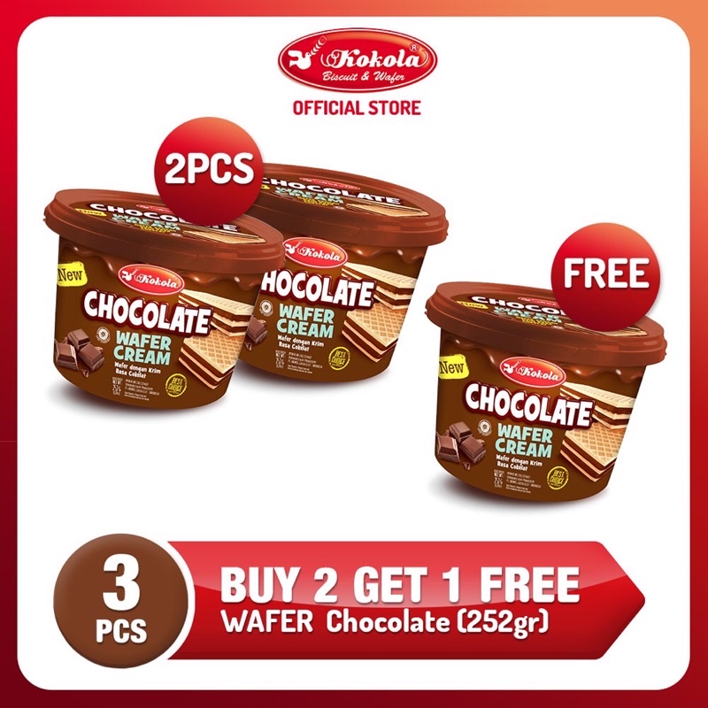 beli 2 gratis 1 wafer kokola coklat 252gr