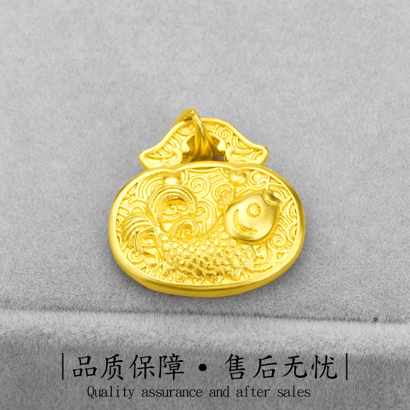 Liontin Bentuk Ikan Lapis Emas Asli Kadar 375 Untuk Pria Dan Wanita