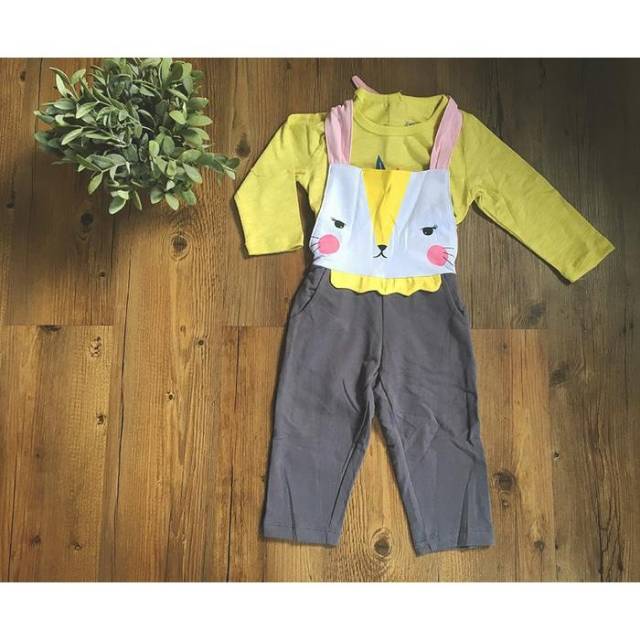 Setelan anak overall girl motif nexx 45