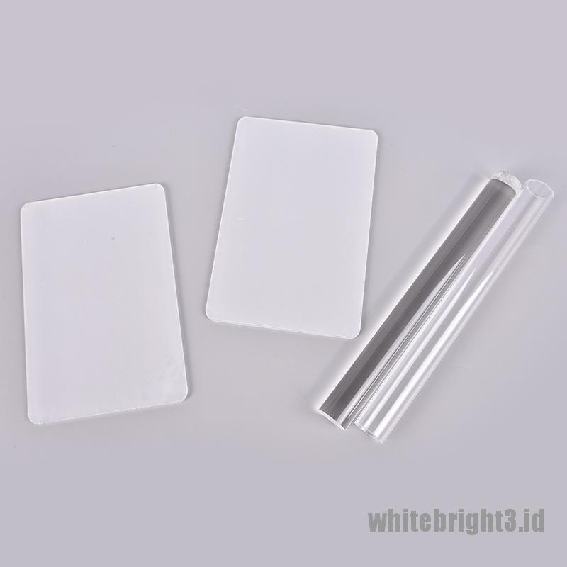 (white3) Rolling Pin Akrilik Polos Untuk Modeling Clay DIY