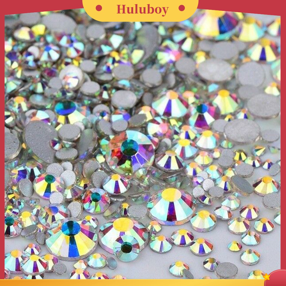 Huluboy Huluboy♡ 300pcs Berlian Imitasi Glitter Warna-Warni Untuk Dekorasi Manicure