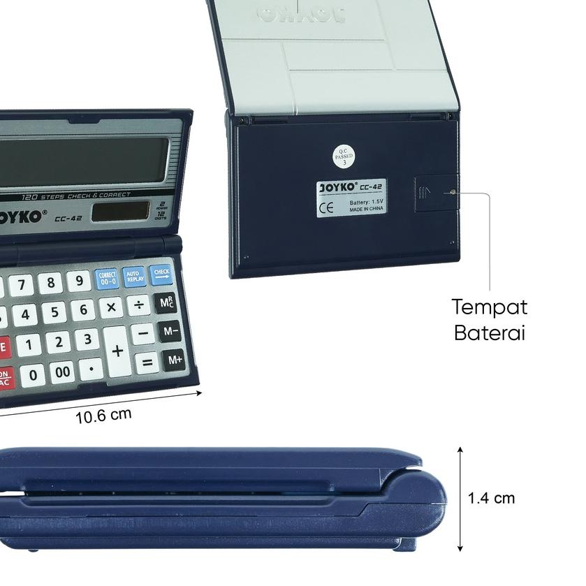 

limited STOCK!Calculator Kalkulator Joyko CC-42 12 Digits Check Correct|SQ8