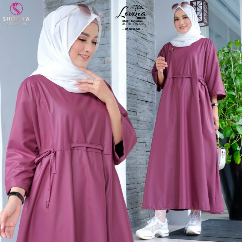 LOVINA Midi Dress Ori by Shofiya❤