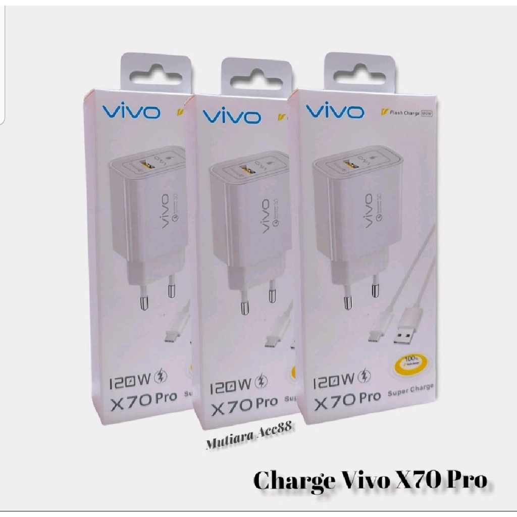 TC CHARGER ORIGINAL FAST CHARGING VIVO X70 PRO MICRO &amp; TYPE C SUPER VOOC// CHASAN FAST CHARGING 3.0 VIVO X70 PRO - BD