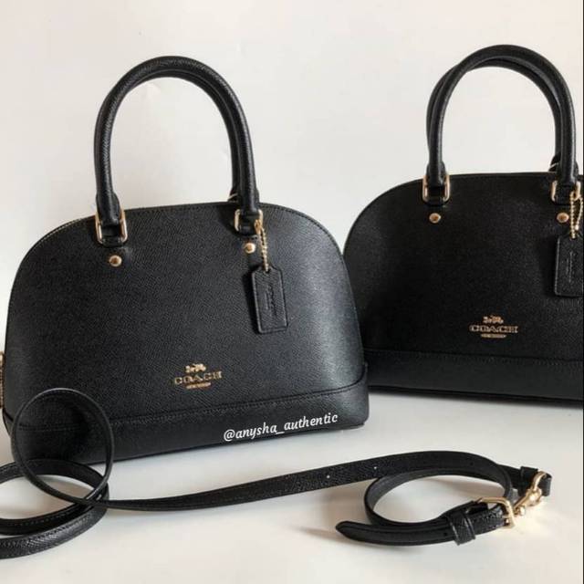 NEW Coach  Mini Sierra Leather Black Shopee  Indonesia