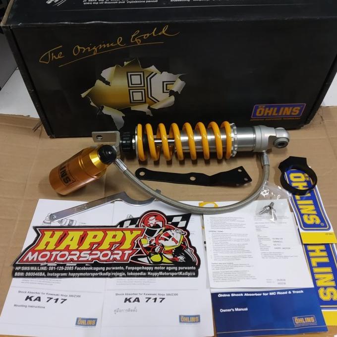Monoshock Belakang Ohlins Kawasaki N250Fi Old Tabung Pisah Original