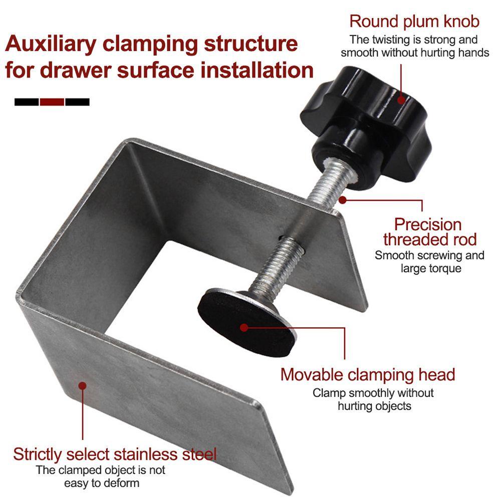 Suyo Penjepit Instalasi Laci Stabil Stainless Steel Woodworking Pengikat