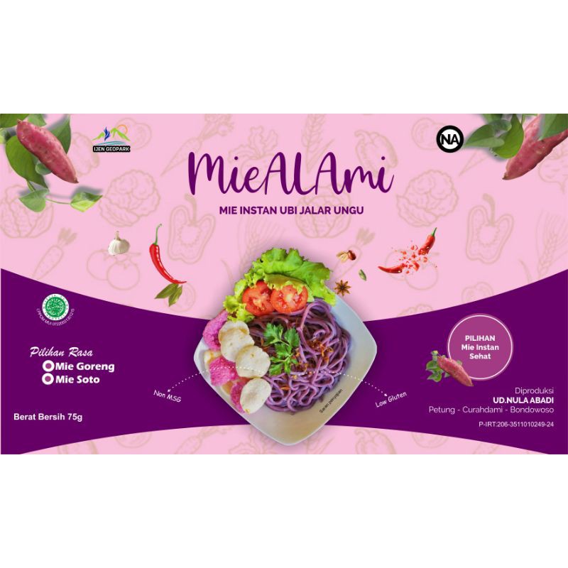 

MIE UBI JALAR UNGU (MI GORENG)