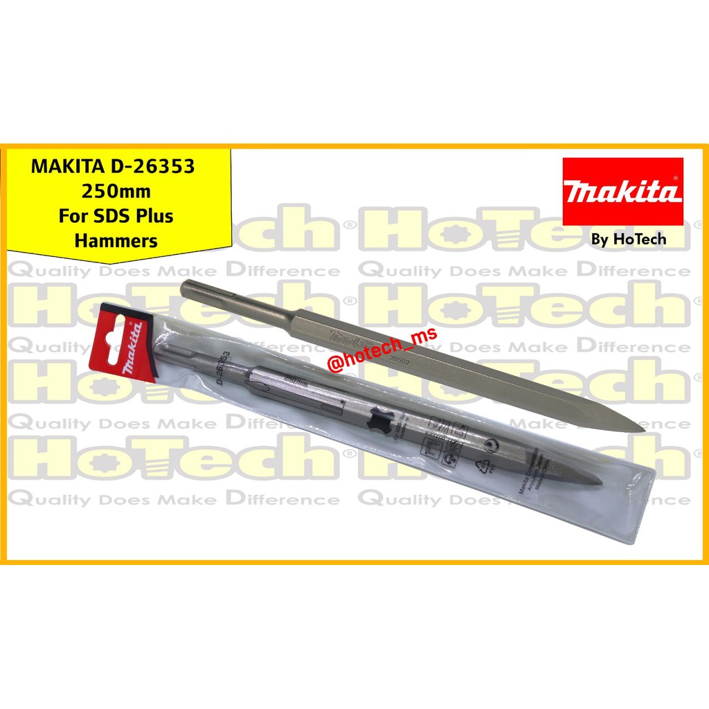 Makita Mata Pahat Chisel 250 mm - SDS Plus Pointed Chisel 250 mm Makita
