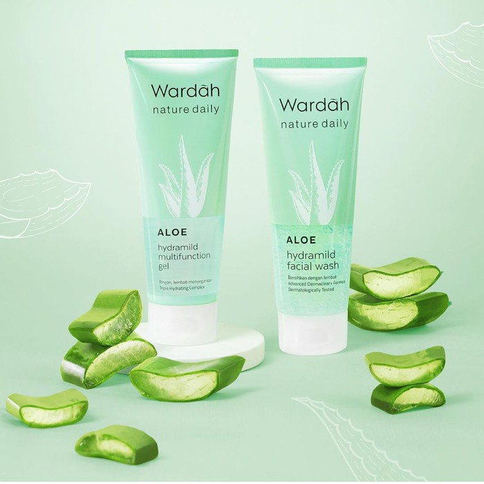 Cuci Muka lidah buaya WARDAH ALOE VERA HYDRAMILD FaCial face WASH -ORI.