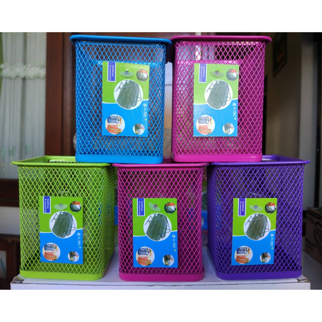 

V-Tec 804/Tempat Pensil Jaring AK-176 Square Color Pencil Cup