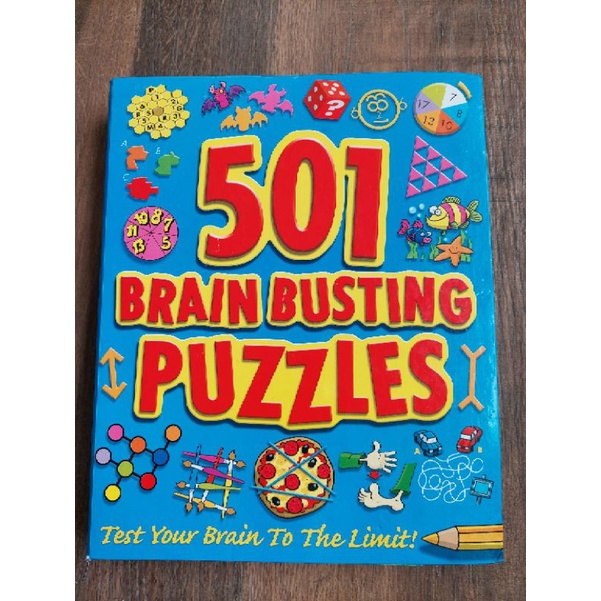 Preloved 501 brain busting puzzle book hardcover dan buku tebal