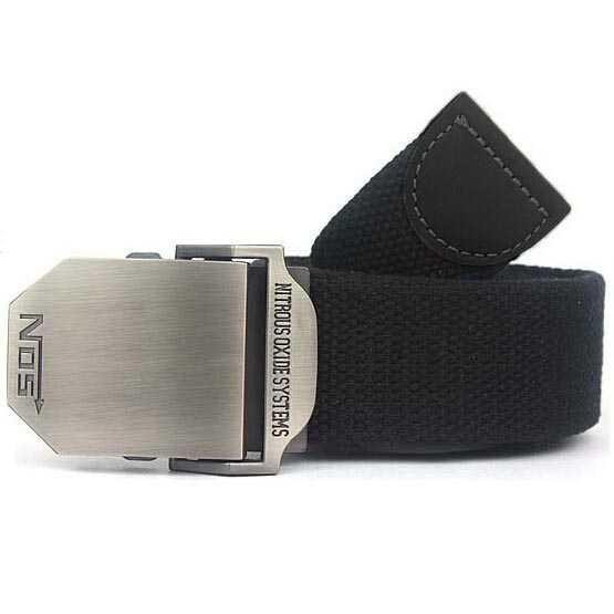 NOS Tali Ikat Pinggang Pria Canvas Style Men Belt - HQ031 - Black